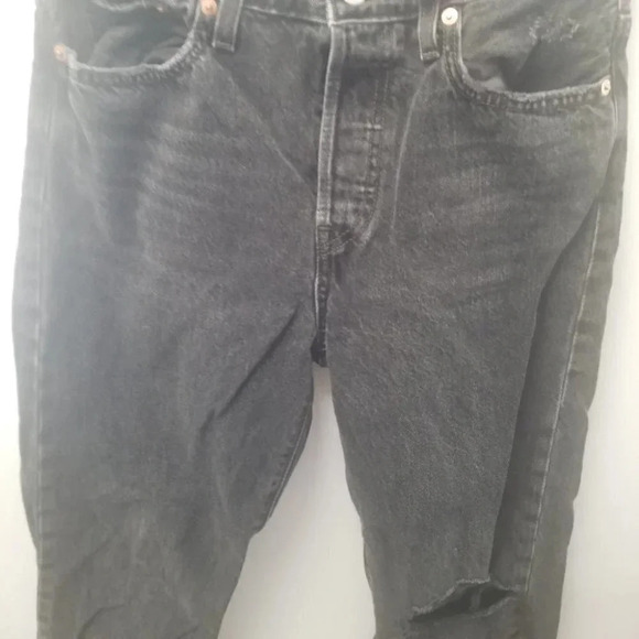 Levi's Wedgie Straight Fit High Rise Jeans After  Sunset Black 34964-0146 27 - Picture 10 of 14